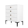 Hanah Home Lizbon 542 - Cómoda Blanca con 4 Cajones